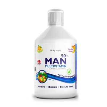 Man 50+ мултивитамини за мъже + колаген х500 мл Swedish Nutra
