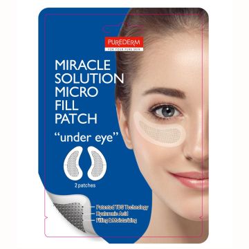 Purederm Микрофилър пачове за очи против мимически бръчки с хиалуронова киселина х2 броя