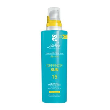 Bionike Defence Sun Слънцезащитен флуид - лосион за тяло със средна защита SPF15 за чувствителна и нетолерантна кожа x200 мл
