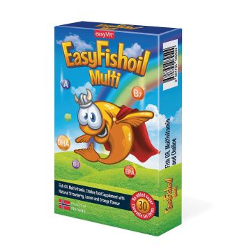 EasyFishoil Multi Рибено масло и Мултивитамини х30 таблетки за дъвчене EesyVit