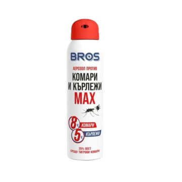Bros Max Аерозол против комари и кърлежи х90 мл