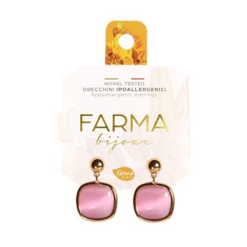 Farma Bijoux Обеци с кафяв кварц