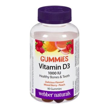 Витамин D3 Гъми 1000 IU х90 желирани таблетки Webber Naturals