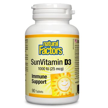 Витамин D3 1000 IU x90 таблетки Natural Factors