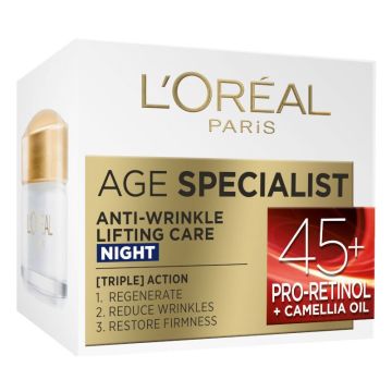 Loreal Paris Age Specialist 45+ Нощен крем за лице с лифтинг ефект x50 мл