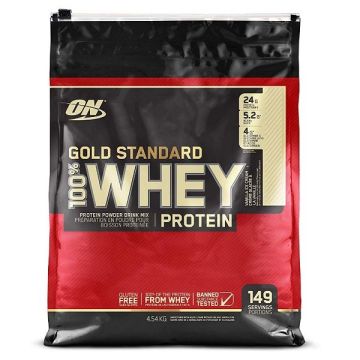Gold Standard 100% Суроватъчен протеин Ванилов сладолед х4540 грама Optimum Nutrition