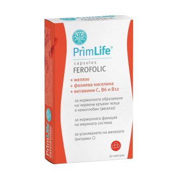 PrimLife Ферофолик х30 капсули Naturprodukt