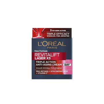 Loreal Paris Revitalift Laser X3 Дневен крем за лице против стареене на кожата с тройно действие x50 мл