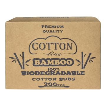 Cotton Line Bamboo Биоразградими клечки за уши x300 броя