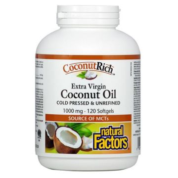 Кокосово масло 1000мг х120 софтгел капсули Natural Factors