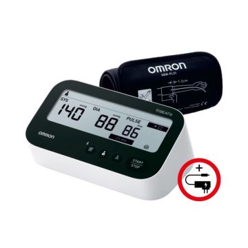 Omron М4 Connect AFib 2025 Комплект електронен апарат за кръвно налягане над лакътя + Адаптер