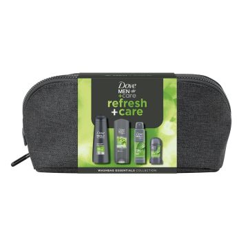 Dove Men+ Care Промо комплект за мъже Refresh + Care Шампоан и балсам, Душ гел, Дезодорант и Део стик + несесер