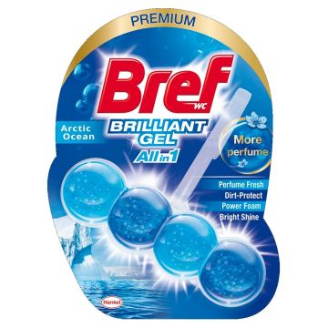 Bref Brilliant Gel Artic Ocean Твърдо тоалетно блокче x1 брой