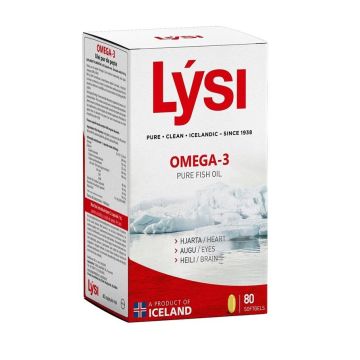 Омега-3 рибено масло за сърцето, мозъка и очите 500 mg х80 софтгел капсули Lysi