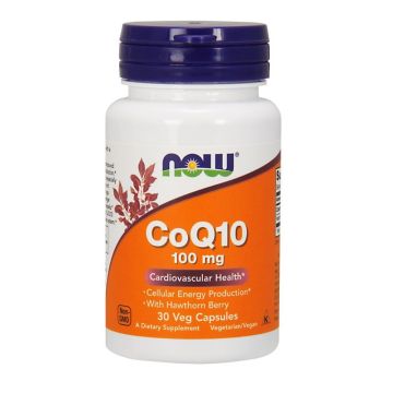 Коензим Q10 за здраво сърце 100 мг х30 капсули Now Foods