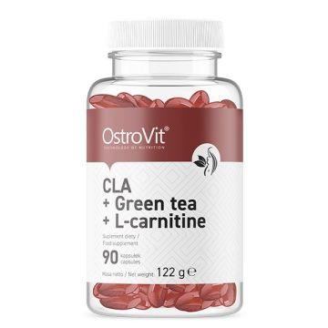 КЛА, Зелен чай и L-карнитин х90 гел капсули OstroVit