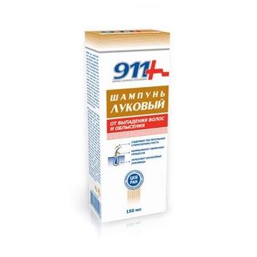 911 Луков Шампоан за коса при косопад х150 мл