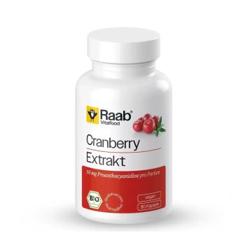 Био червена боровинка за здрави пикочни пътища x90 капсули, Raab Vitalfood