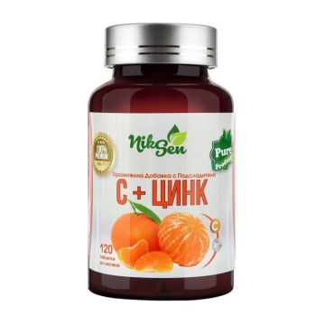 Витамин С и цинк х120 таблетки за смучене NikSen