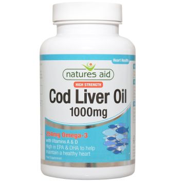 Масло от черен дроб на треска 1000 mg х90 капсули Natures Aid