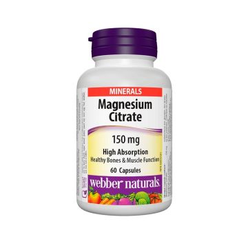 Магнезий цитрат с висока абсорбция 150 mg х60 капсули Webber Naturals