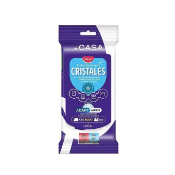 miCasa Почистващи мокри кърпи за стъкла и огледала х30 броя