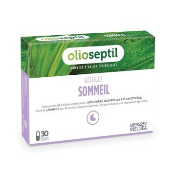 Капсули за сън с етерични масла от лавандула, лайка и риган x30 броя, Olioseptil