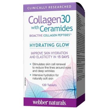Collagen 30 със серамиди за красива, хидратирана и еластична кожа х120 таблетки Webber Naturals