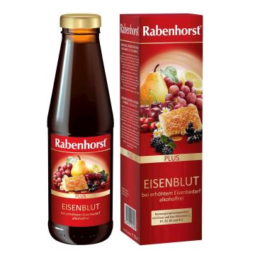 Plus Eisenblut Натурален сок с желязо и витамини х450 мл Rabenhorst