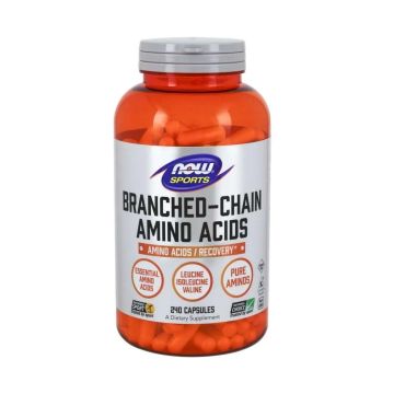 Аминокиселини BCAA 800 мг x240 капсули, Now Foods