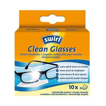 Swirl Clean Glasses Кърпички за очила x10 броя