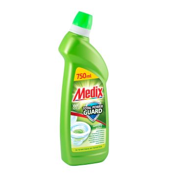 Medix WC Total Power Guard Apple & Mint Почистващ препарат за тоалетни x750 мл