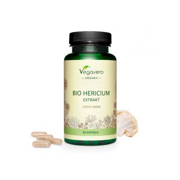 Hericium Bio Extrakt Херициум Лъвска грива в подкрепа на мозъчната функция x60 капсули, Vegavero
