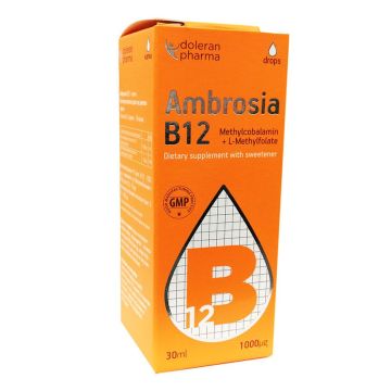 Амброзия Витамин В12 с фолиева киселина 1000 мкг х30 мл Doleran Pharma