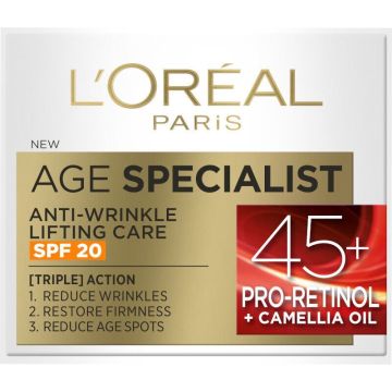 Loreal Paris Age Specialist 45+ Дневен крем за лице с лифтинг ефект, SPF20 x50 мл