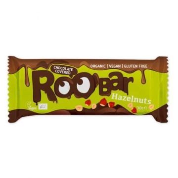 Roobar Hazelnuts Био лешников бар покрит с шоколад x30 грама