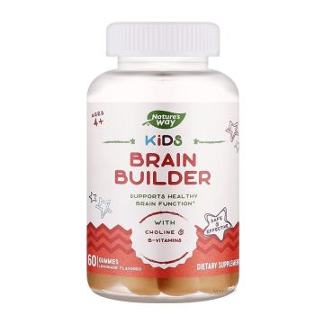Kids Brain Builder Детска формула за стимулиране на мозъчната дейност х60 желирани таблетки Nature’s Way
