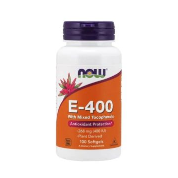 Витамин Е 400IU х100 дражета Now Foods