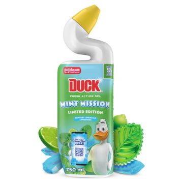 Duck Mint Mission Течен гел за тоалетна, Мента x750 мл