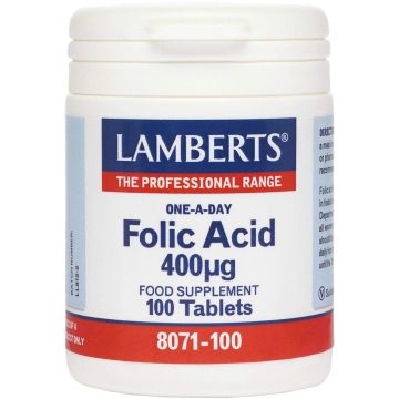 Фолиева киселина 400 mg х100 таблетки Lamberts