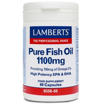 Рибено масло 1100 mg с Омега 3 х60 капсули Lamberts
