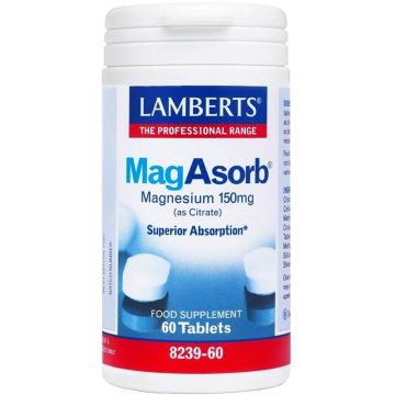 MagAsorb Магнезиев цитрат 150mg х60 таблетки Lamberts
