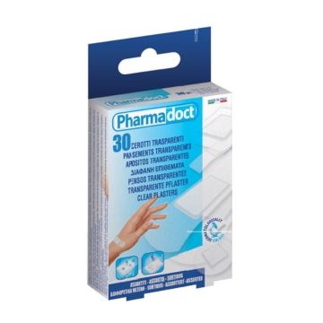 Pharmadoct Прозрачни миещи се пластири, 5 размера x30 броя