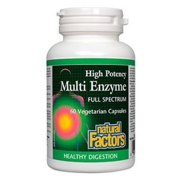 Мулти Ензим Пълен спектър храносмилателни ензими х60 капсули Natural Factors