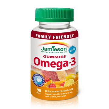 Омега-3 желирани дражета с плодов вкус х90 дражета Jamieson