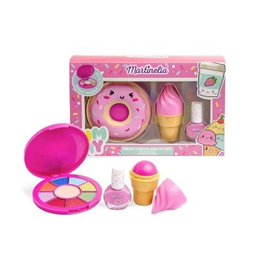 Martinelia Yummy Комплект палитра сенки, балсам за устни и лак за нокти