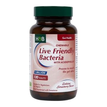 Пробиотик с Ацидофилус 1млрд с вкус на ягода х120 дъвчащи таблетки Holland & Barrett