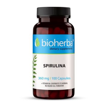 Спирулина 360 мг х100 капсули Bioherba
