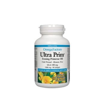Ultra Prim Масло от Вечерна иглика при хормонален дисбаланс 1000мг х90 софтгел капсули Natural Factors
