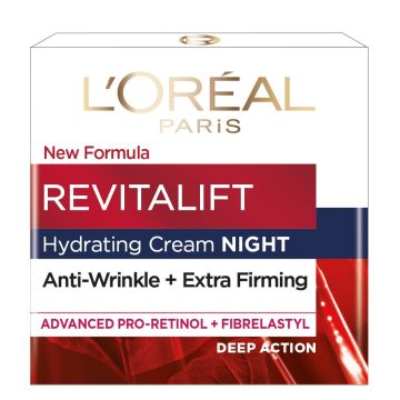 Loreal Paris Revitalift Хидратиращ нощен крем за лице против бръчки х50 мл